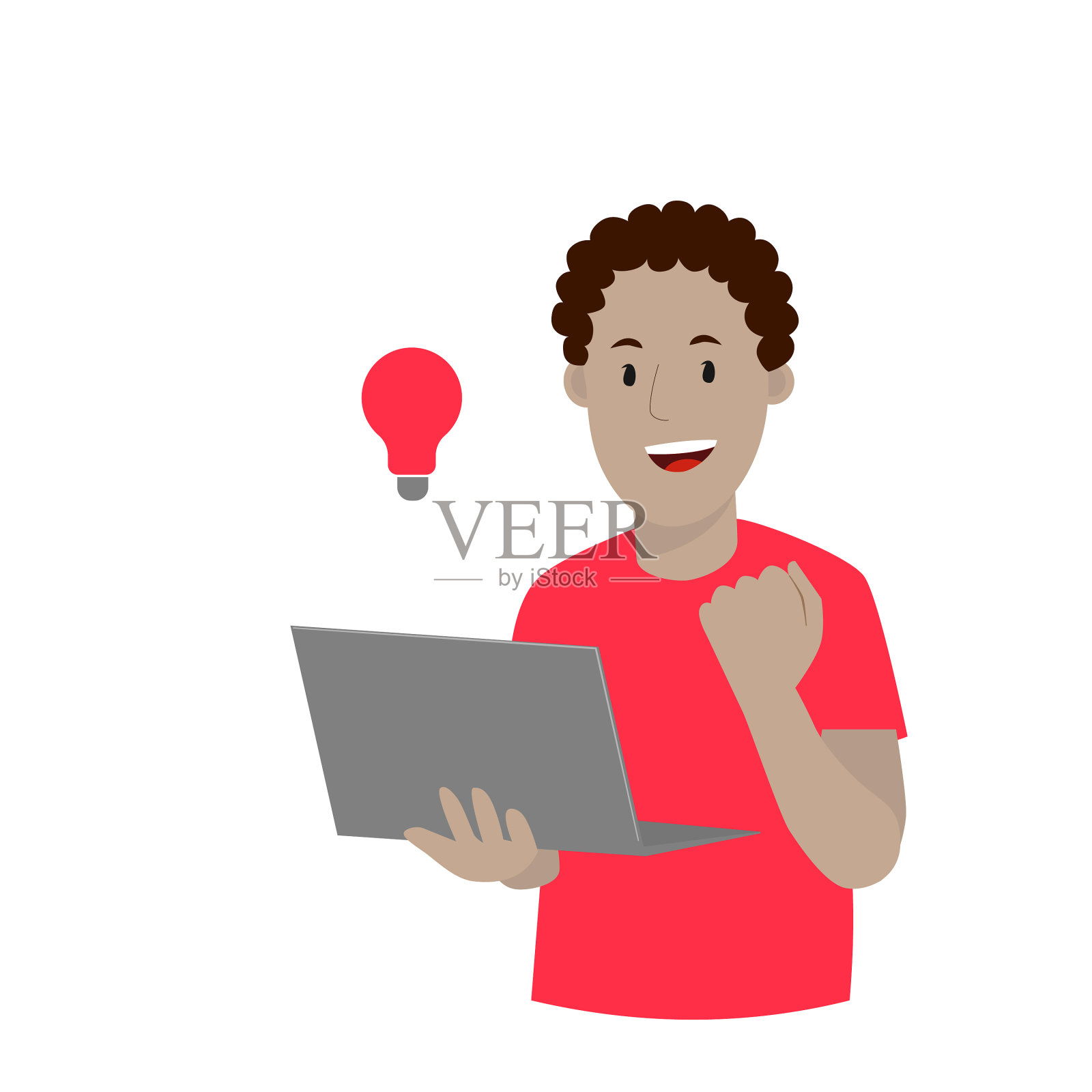 年轻人坐着用笔记本电脑设计元素图片