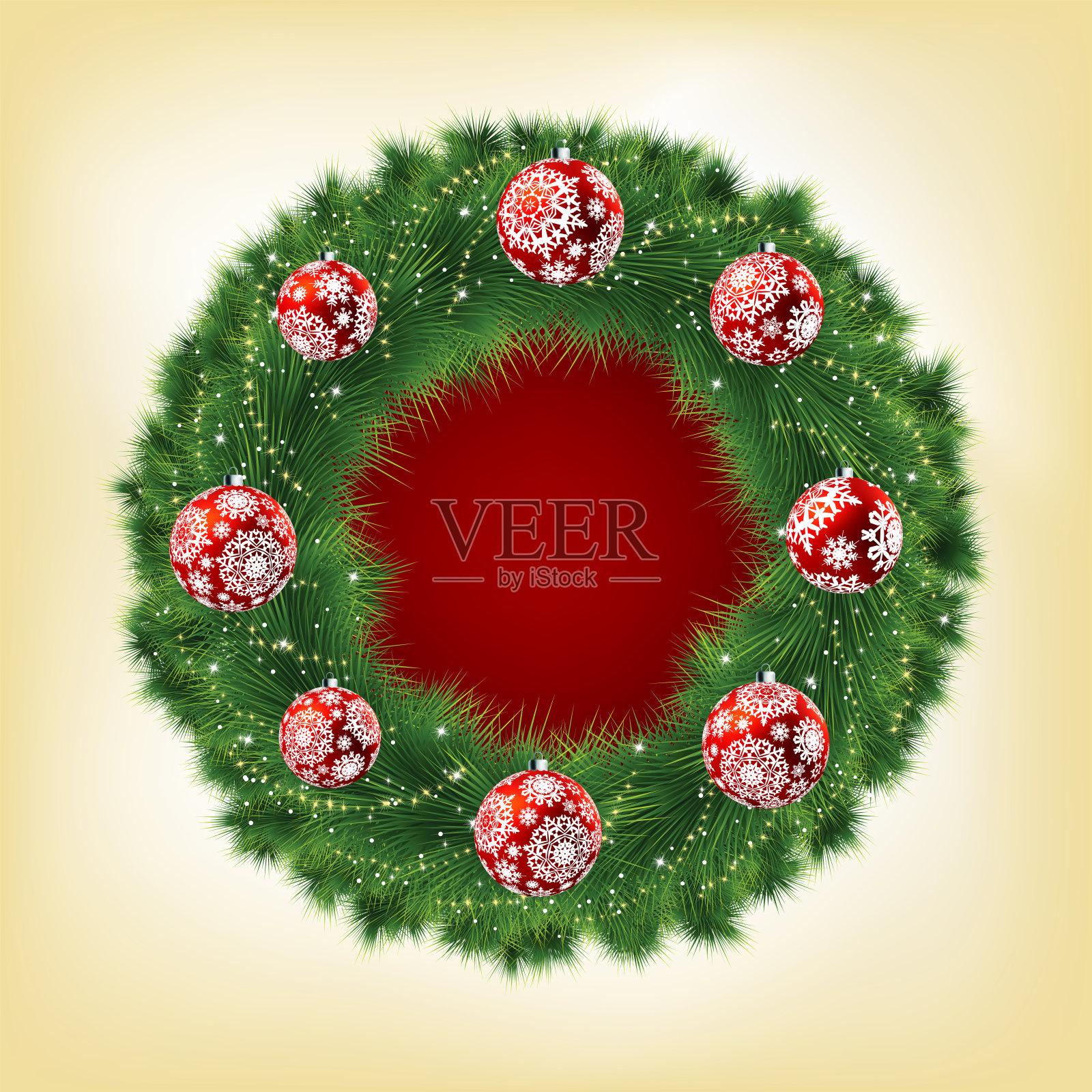 圣诞花环。EPS 8插画图片素材