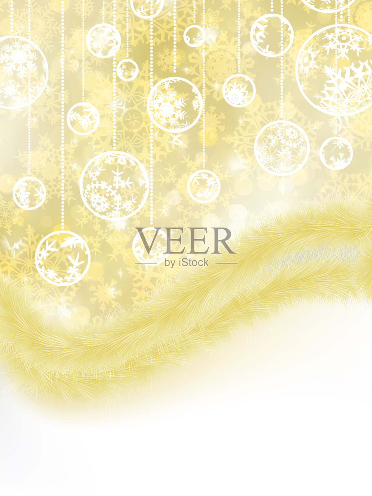 优雅的新年和圣诞卡模板。EPS 8插画图片素材