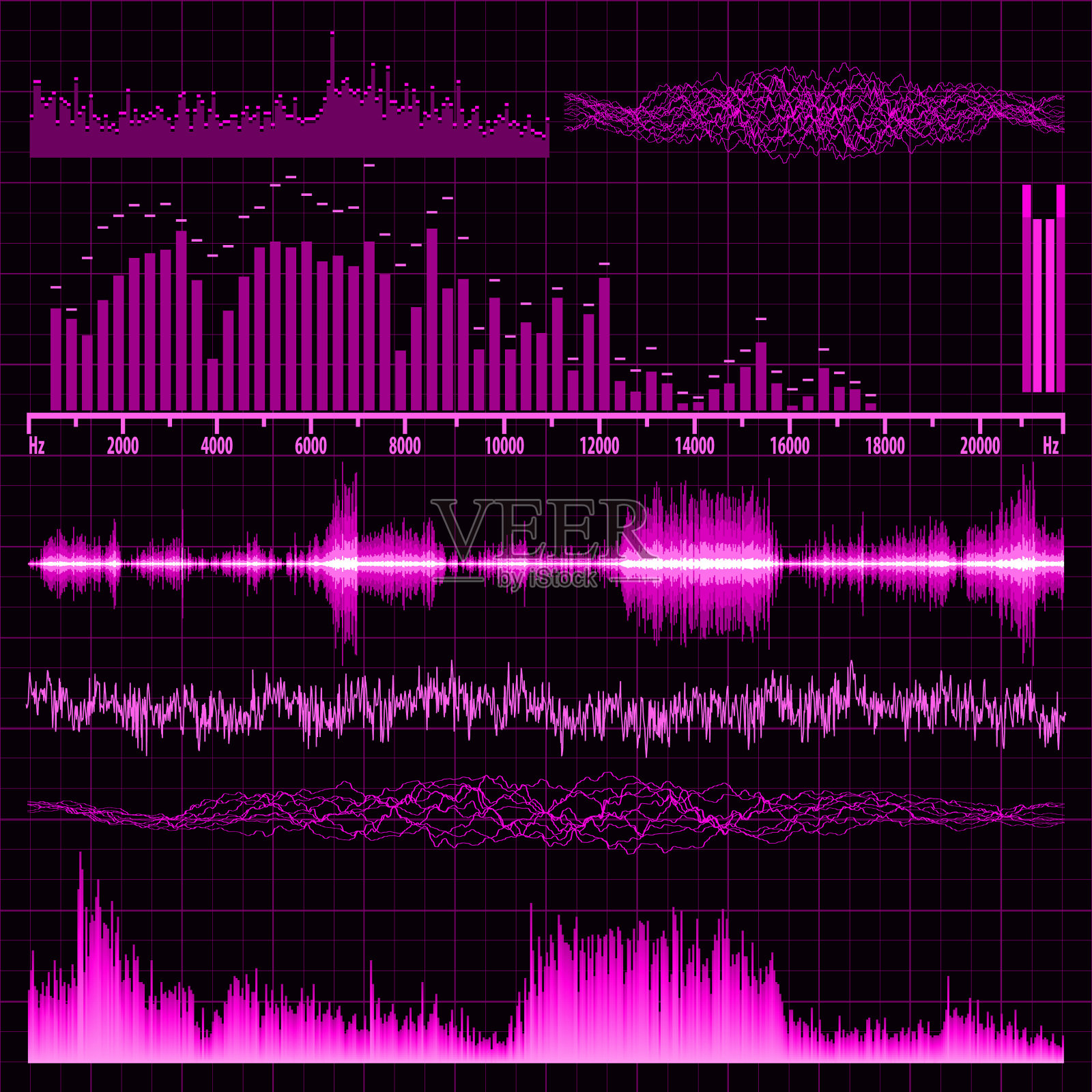 声波。音乐背景。EPS 8插画图片素材
