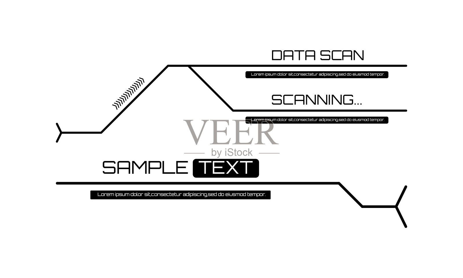 数码插图的编号标题。插画图片素材
