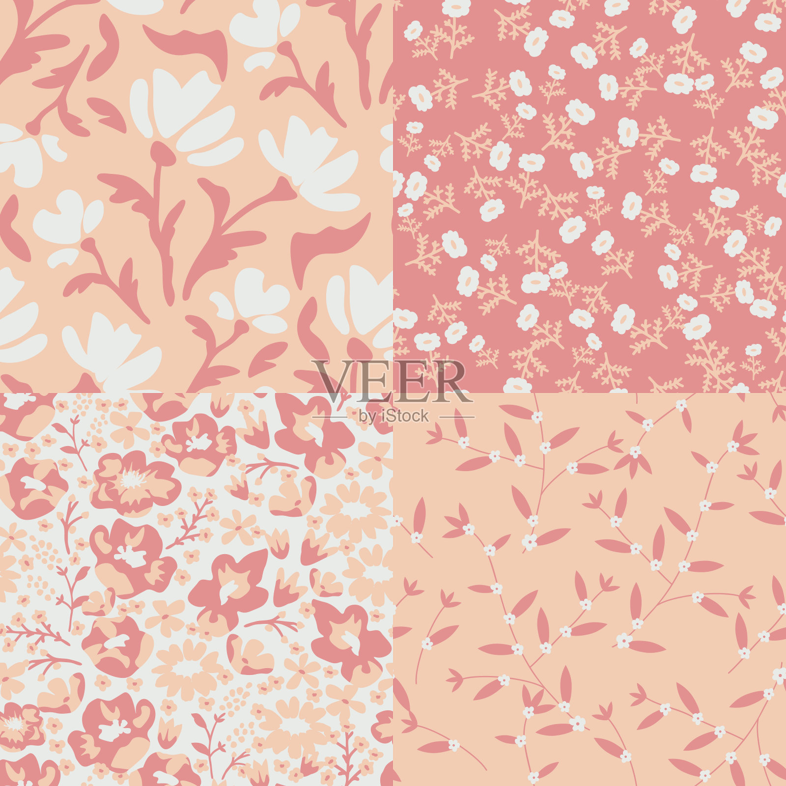 花模式设置插画图片素材