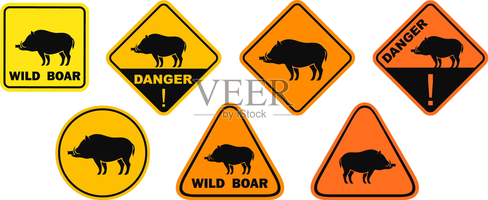 野猪插画图片素材