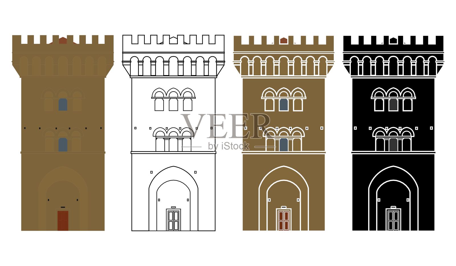 德拉·瑟佩塔在前视图插画图片素材