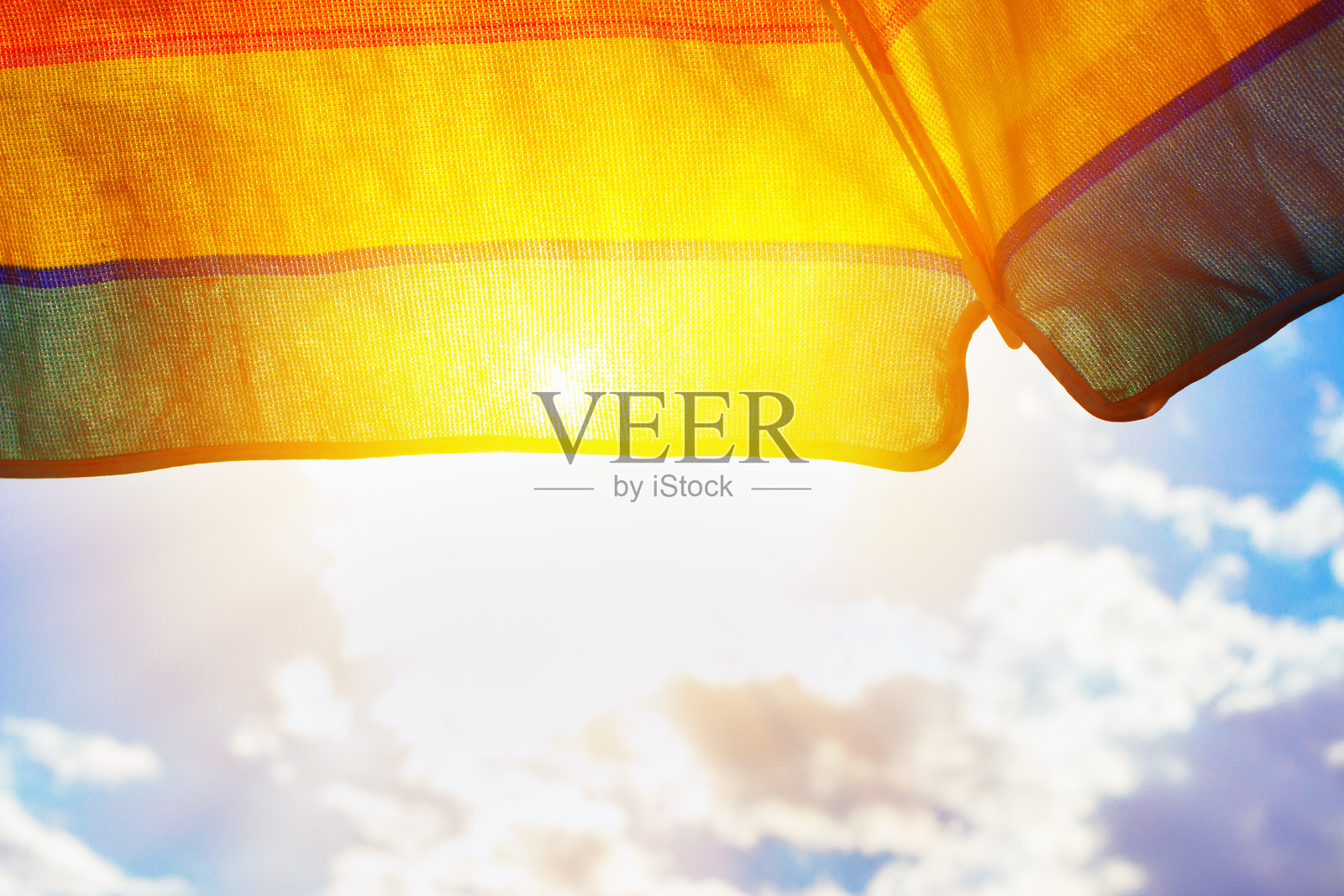 海滩阳伞照片摄影图片