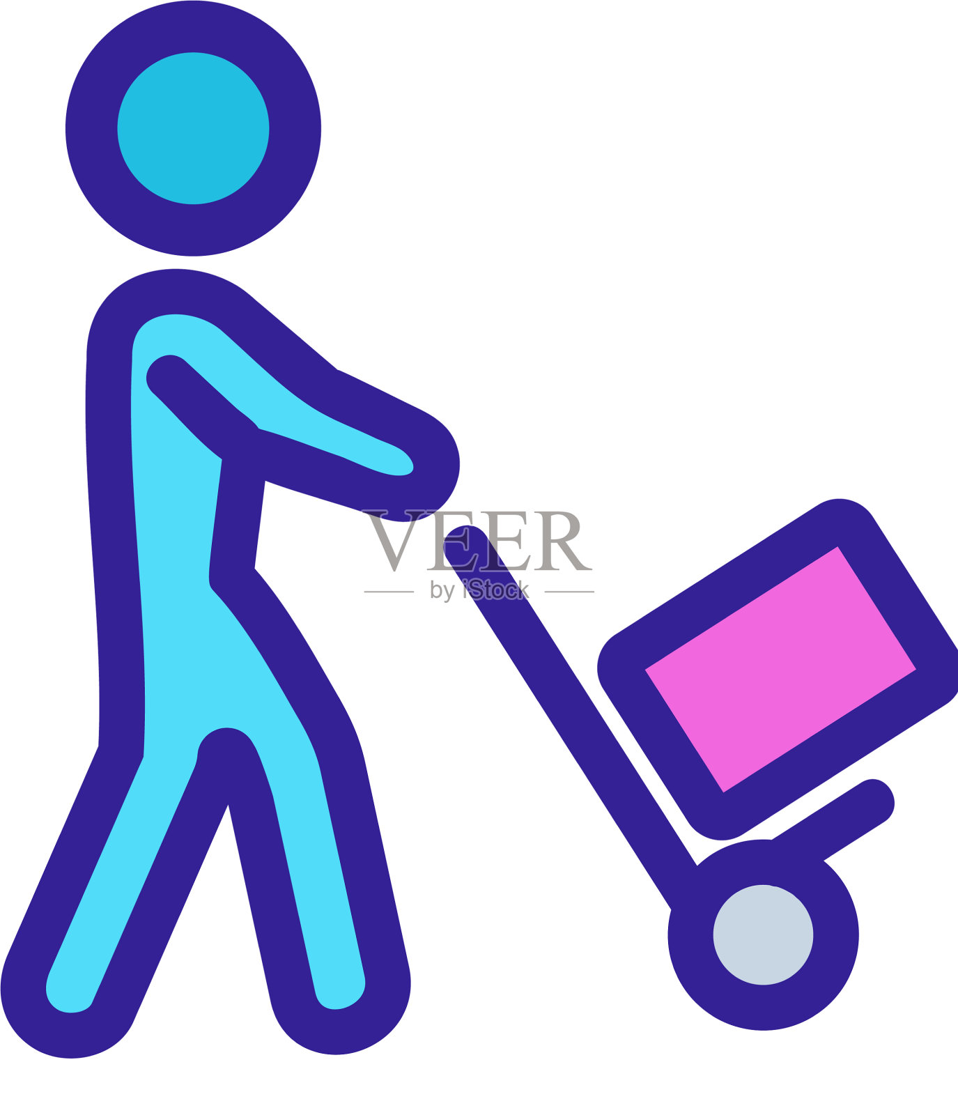 快递图标孤立轮廓符号设计元素图片