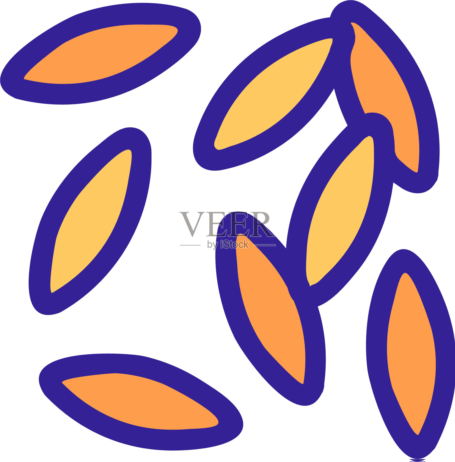 大米图标孤立轮廓符号设计元素图片