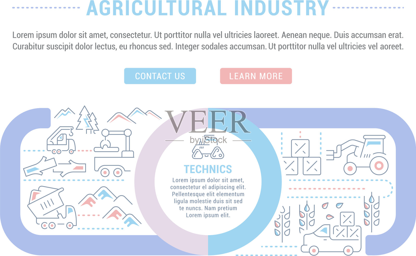 网站横幅和登陆页农业插画图片素材