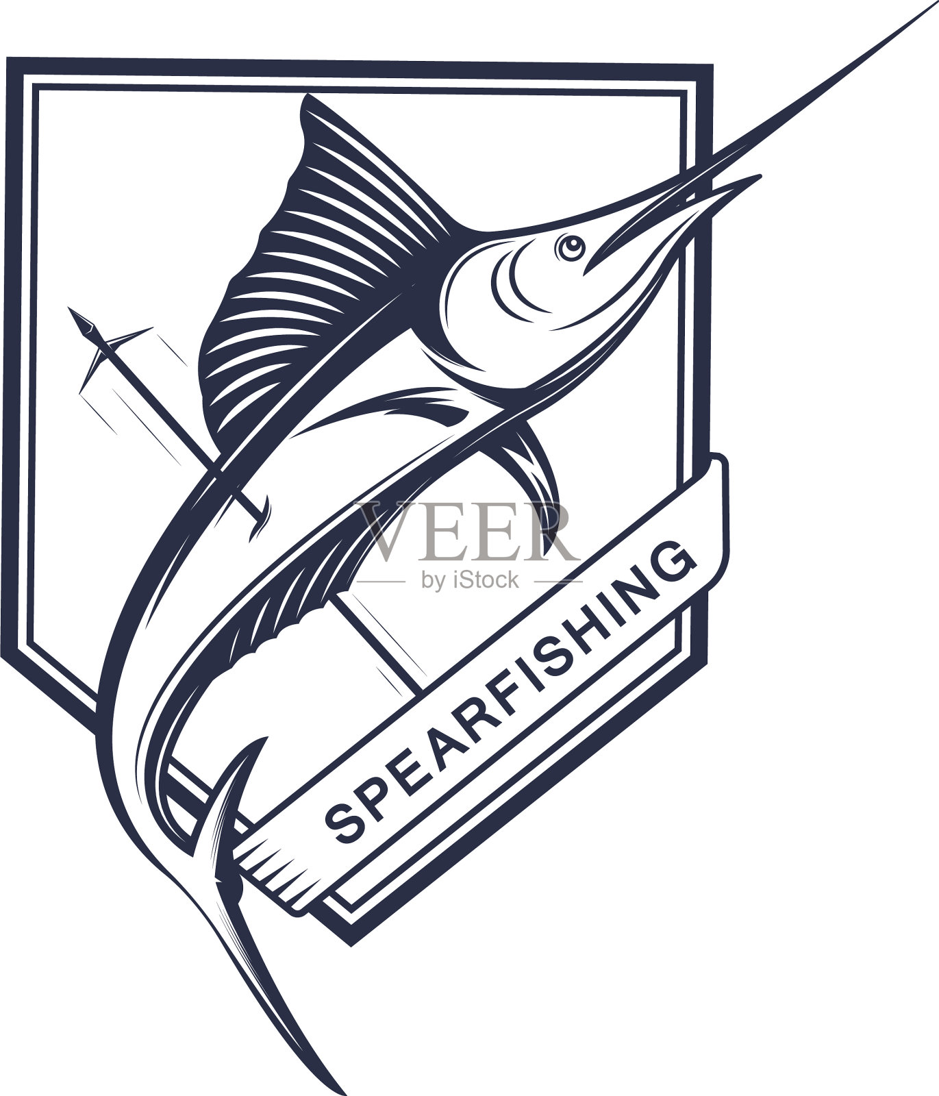 矛钓鱼设计元素图片