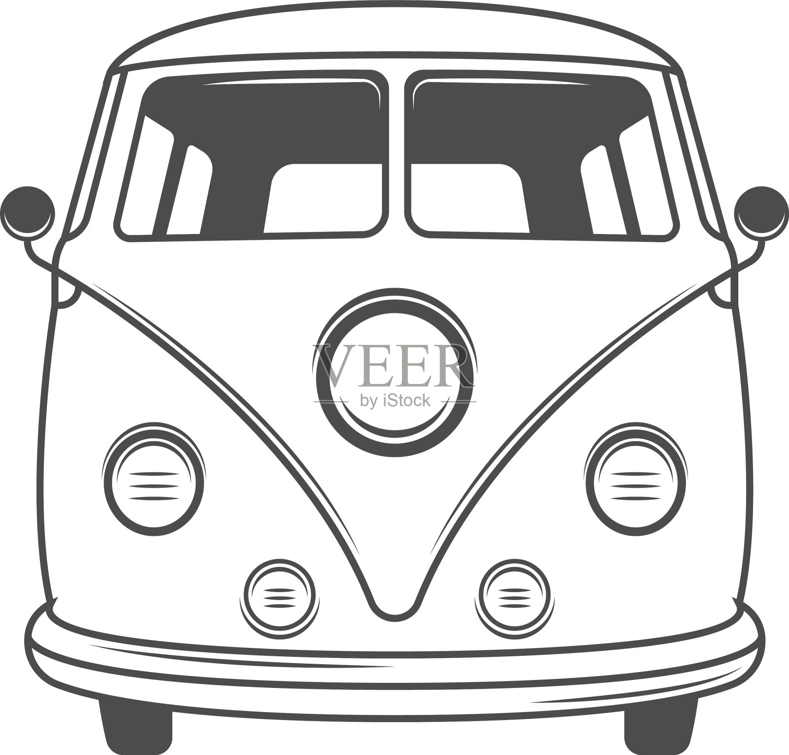 露营者一个标识设计元素图片