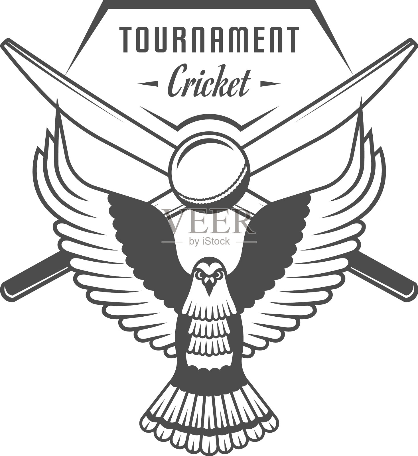 板球比赛标识设计元素图片