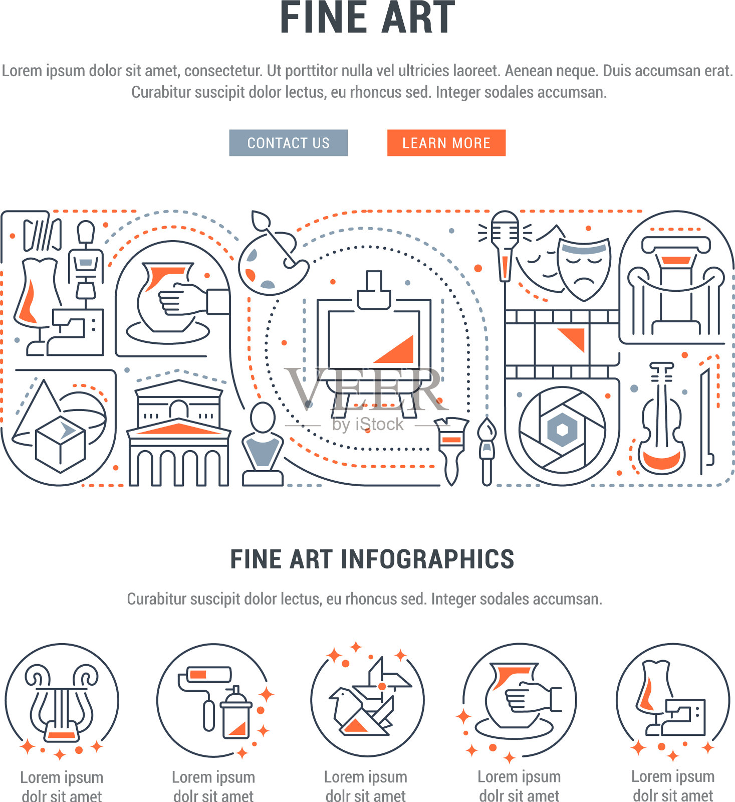 横幅美术插画图片素材