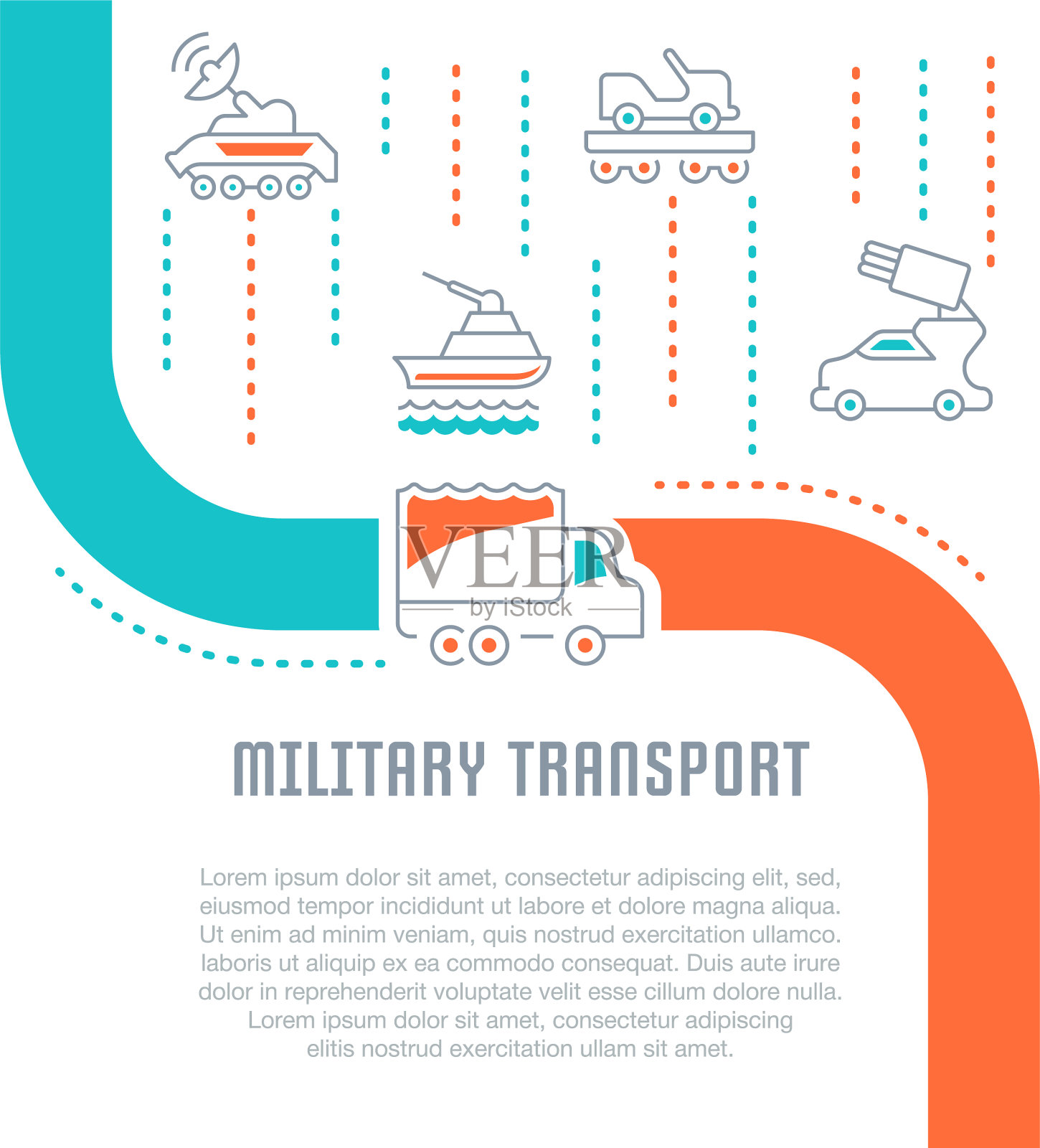 网站横幅和登陆页军事插画图片素材