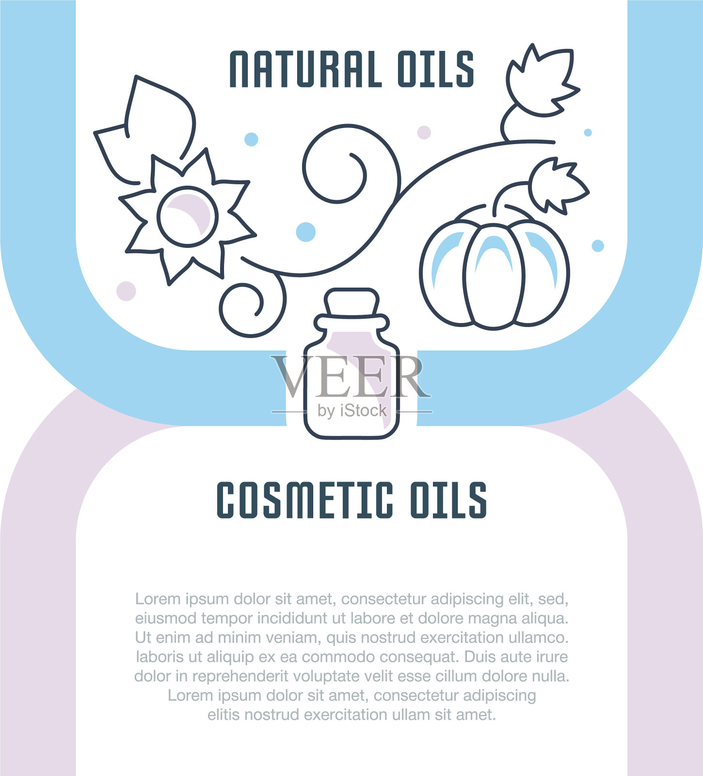 网站横幅和登陆页天然油设计模板素材