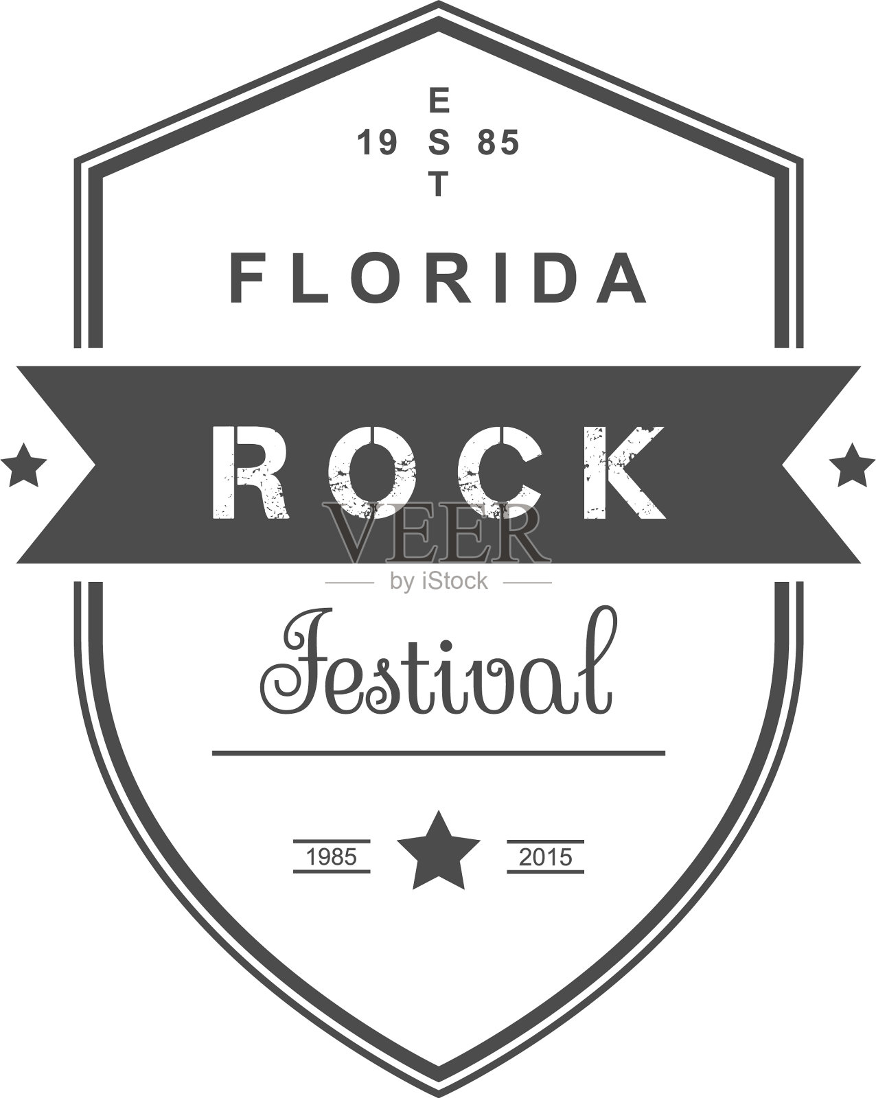 摇滚音乐节的音乐标志插画图片素材