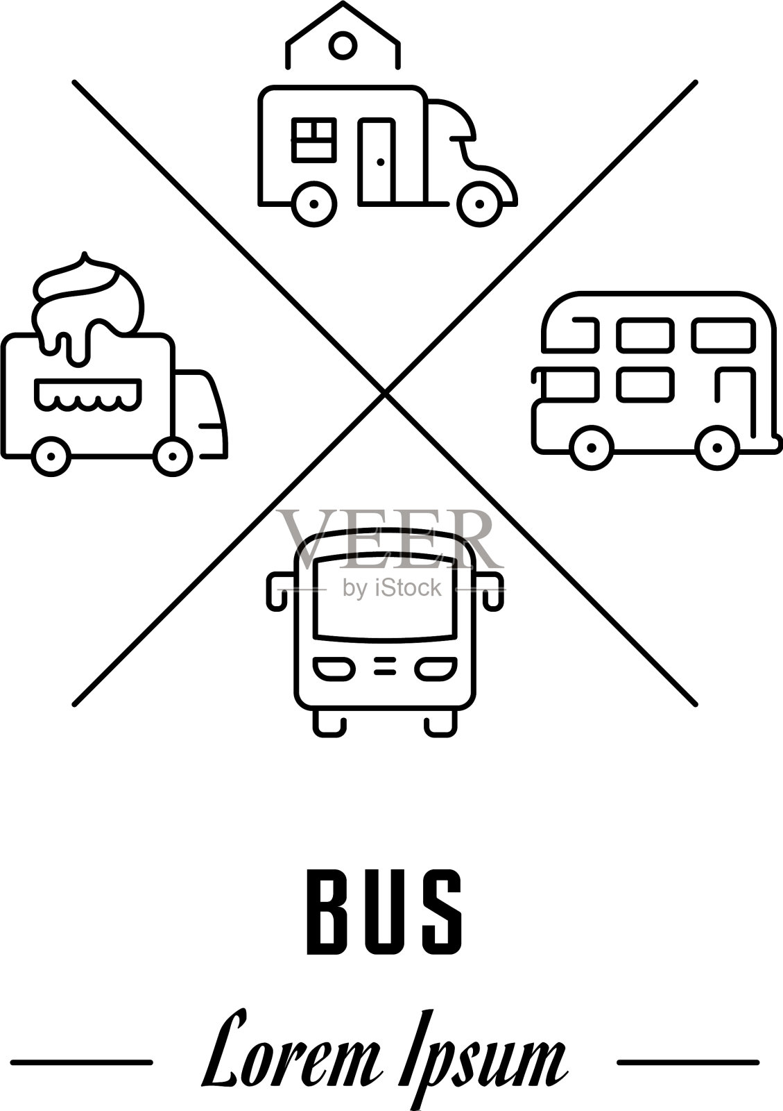 行横幅总线插画图片素材