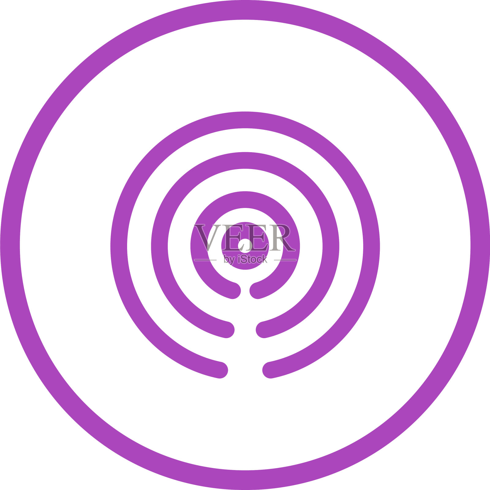 漂亮的热点信号字形图标插画图片素材