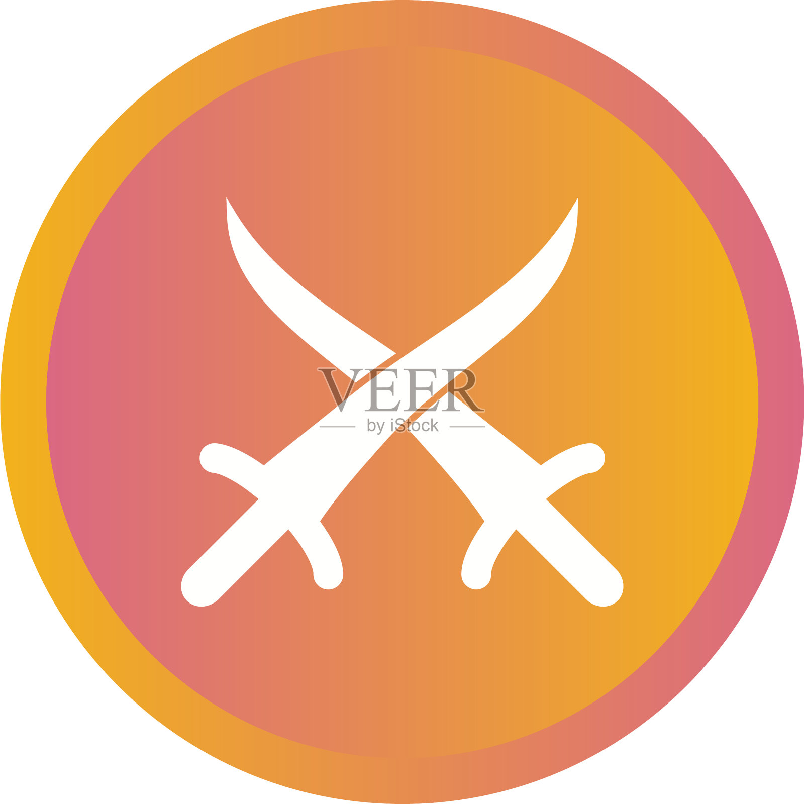 美丽的阿拉伯剑字形图标插画图片素材