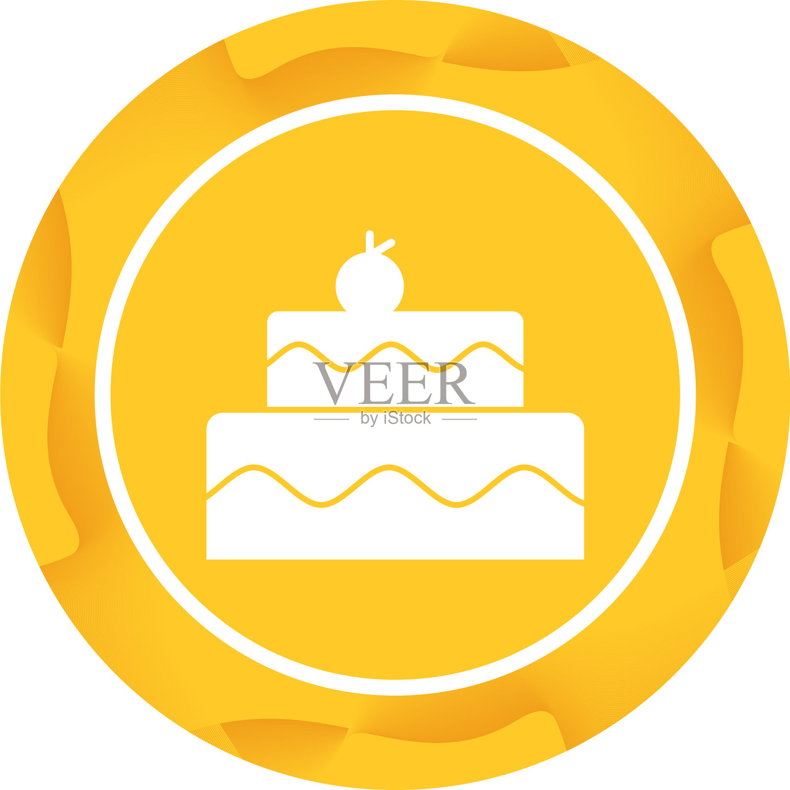 漂亮的蛋糕字形图标插画图片素材