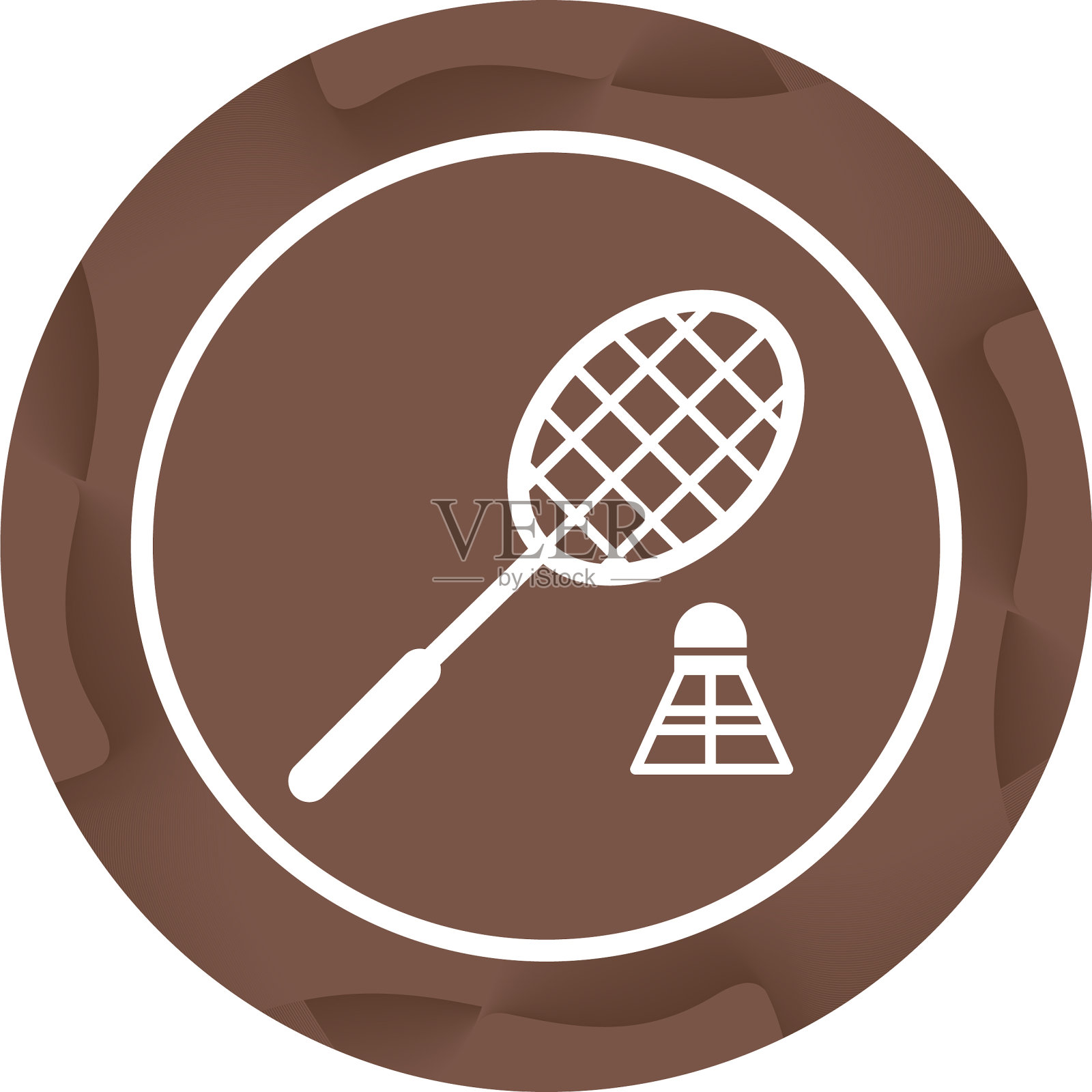 美丽的羽毛球象形图标插画图片素材