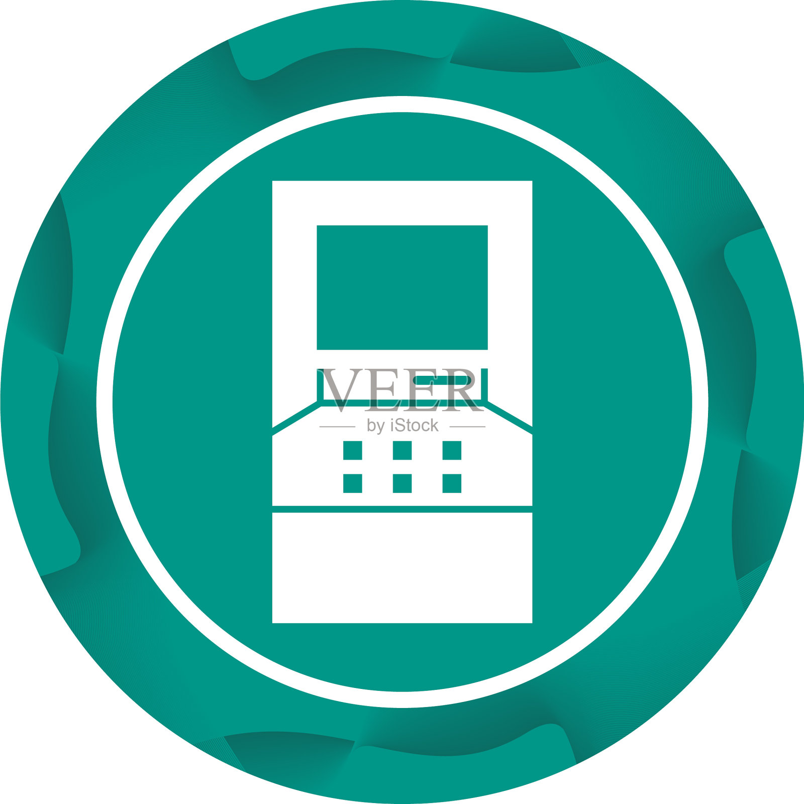 美丽的ATM机字形图标图标素材