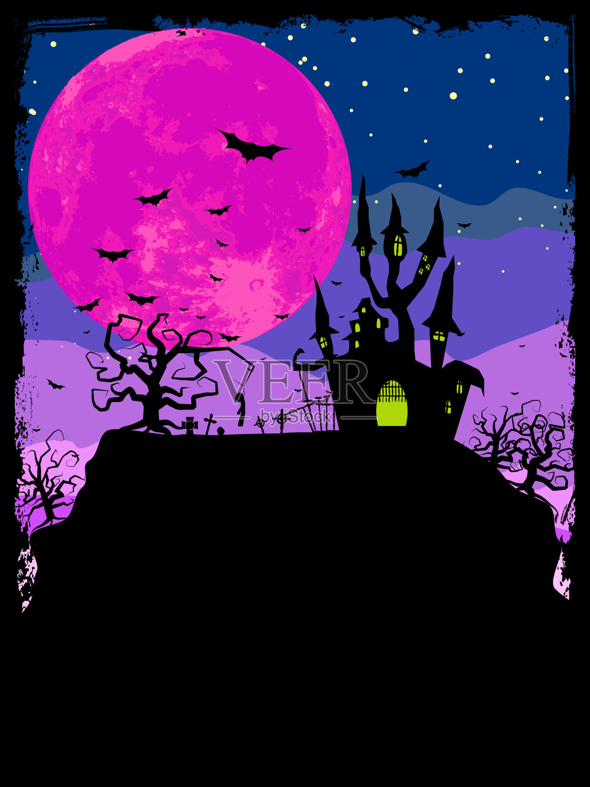 万圣节海报的背景。EPS 8插画图片素材