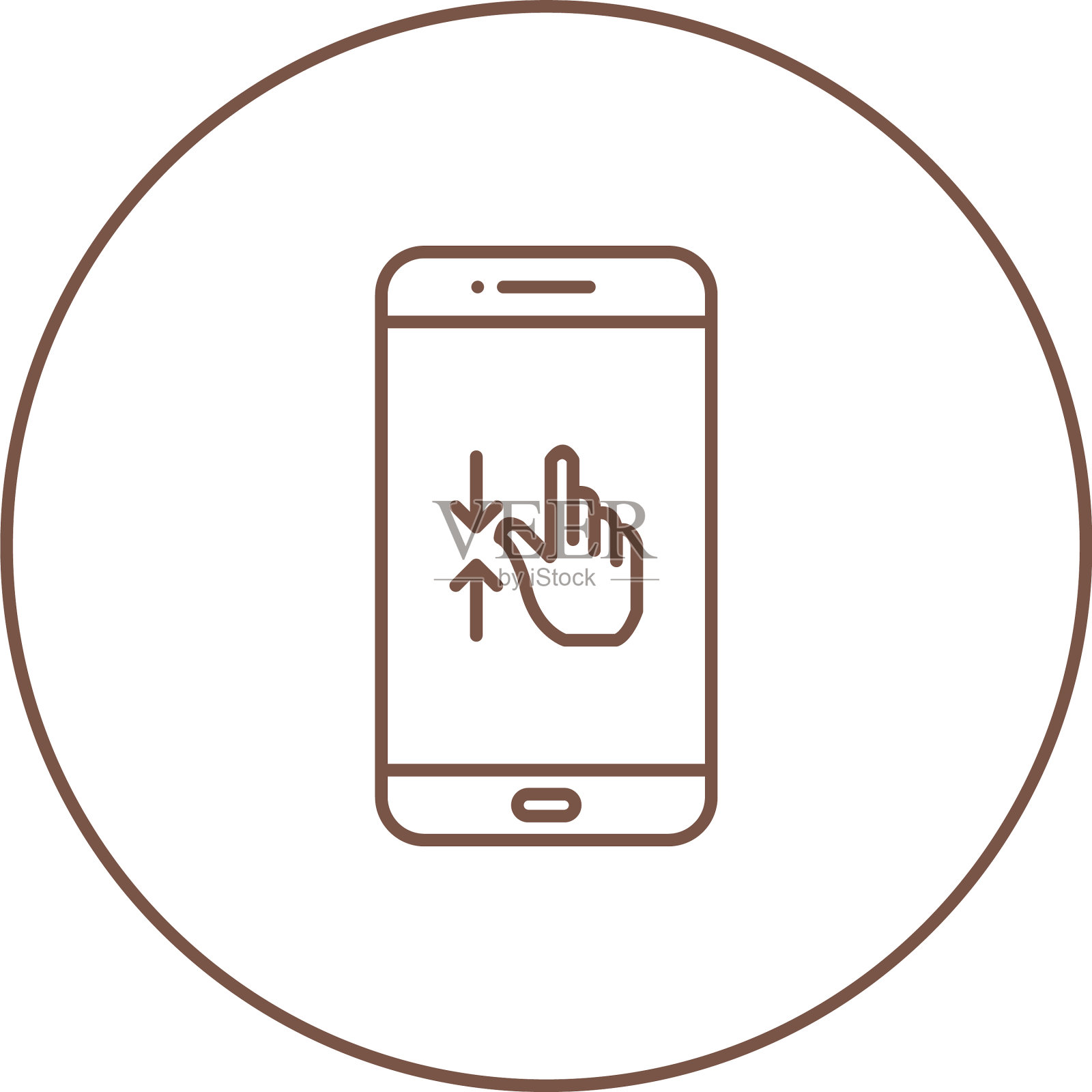 独特的手势线条图标插画图片素材