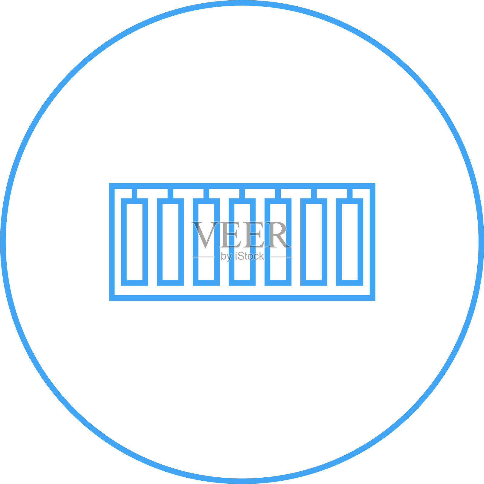 独特的钢琴键线图标插画图片素材