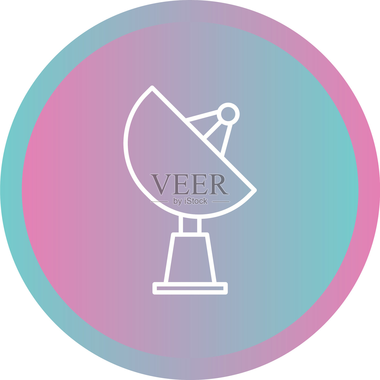 独特的卫星线路图标插画图片素材