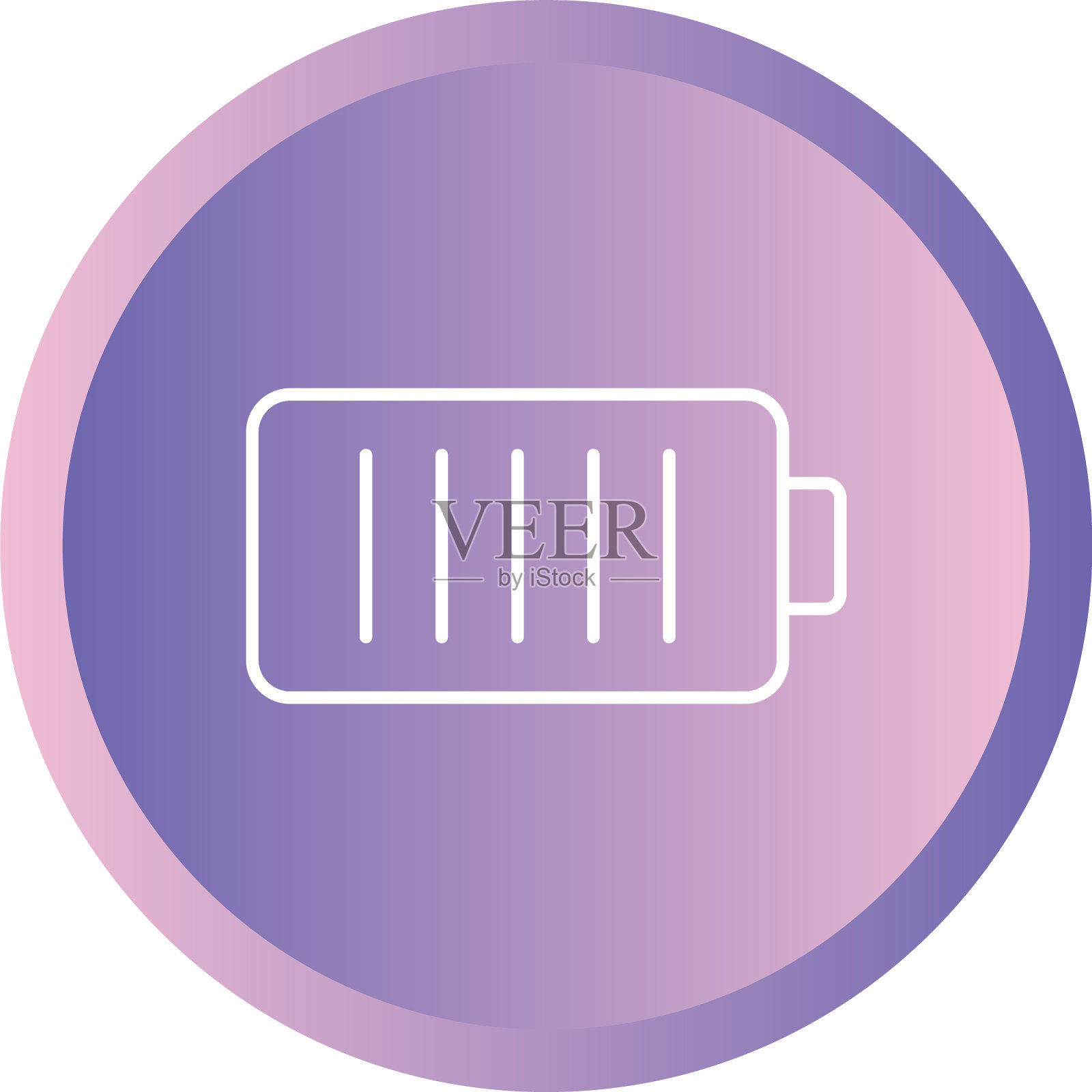 独特的电池线图标插画图片素材