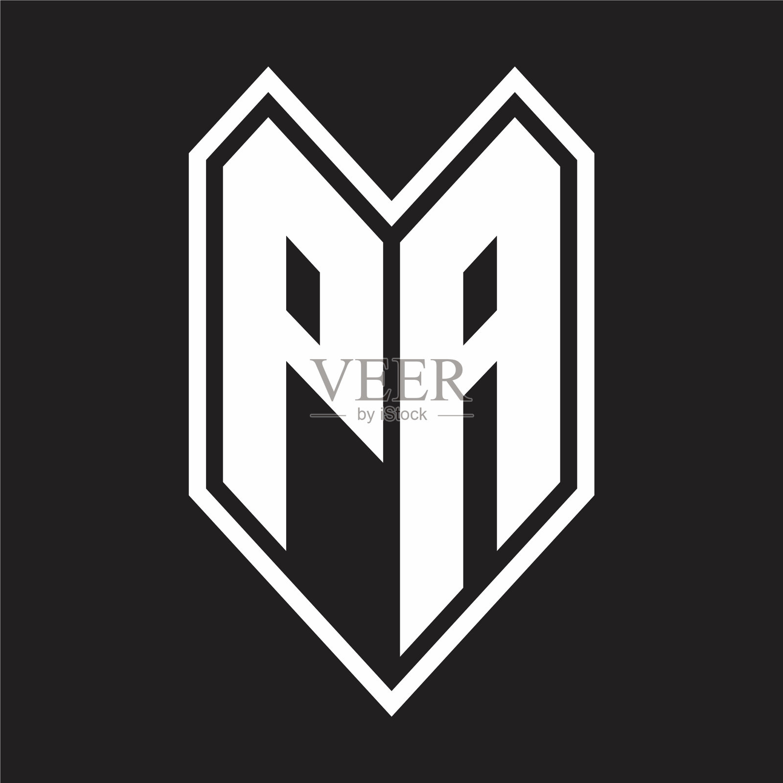 Pa标志与会徽线形风格相隔离插画图片素材