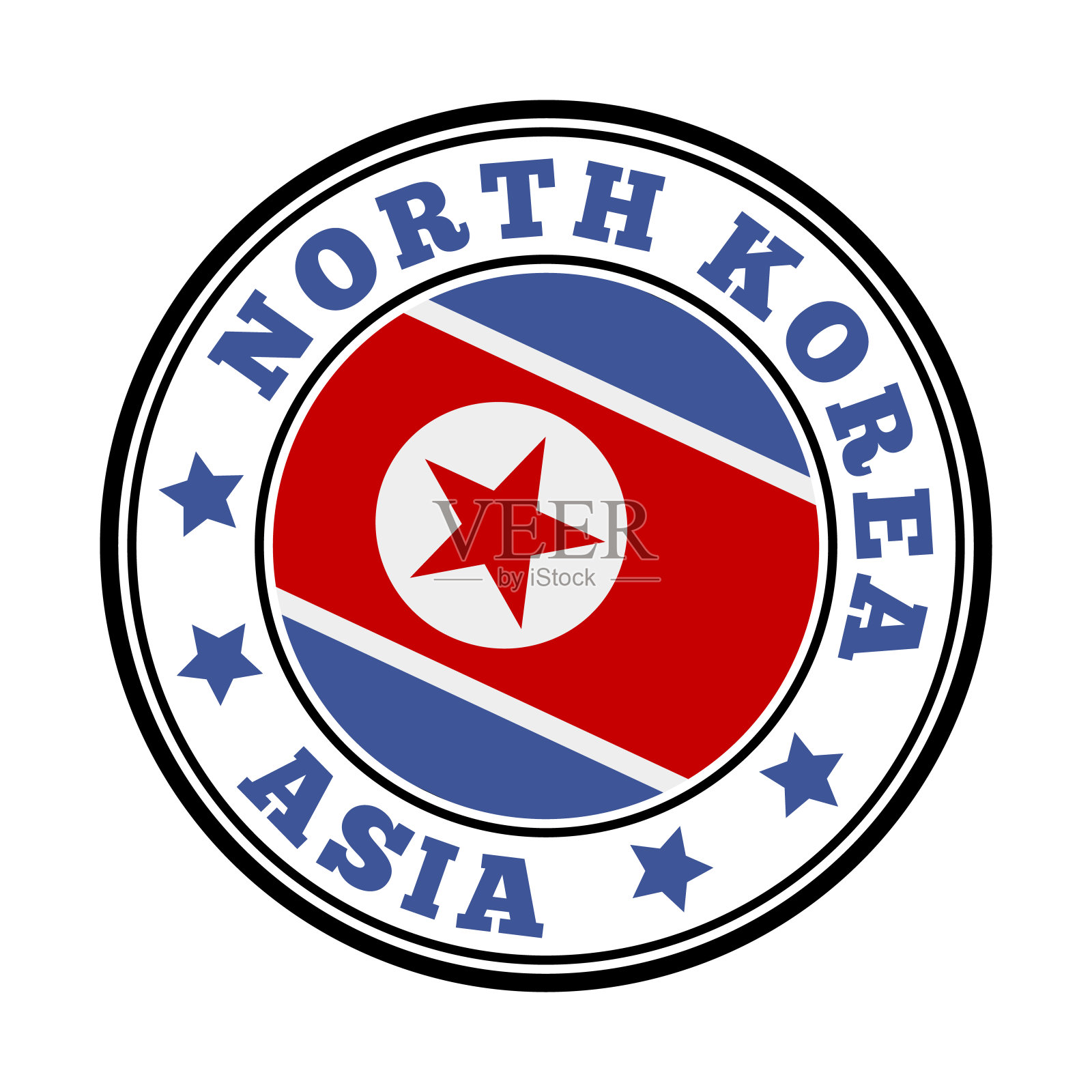 朝鲜的迹象。插画图片素材