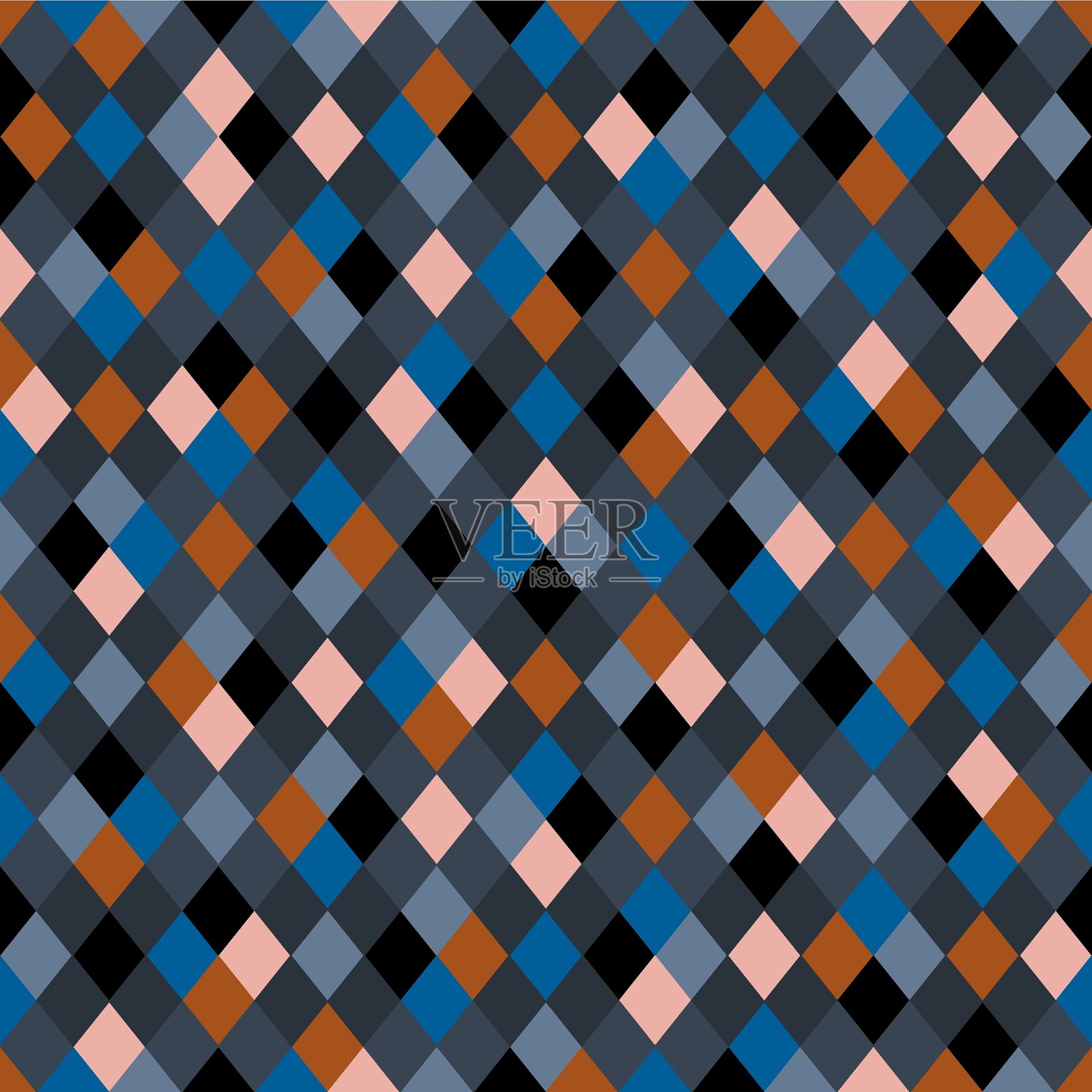 菱形的抽象几何图案。无缝的向量的背景。适合服装，织物，纺织品，装饰，包装纸插画图片素材