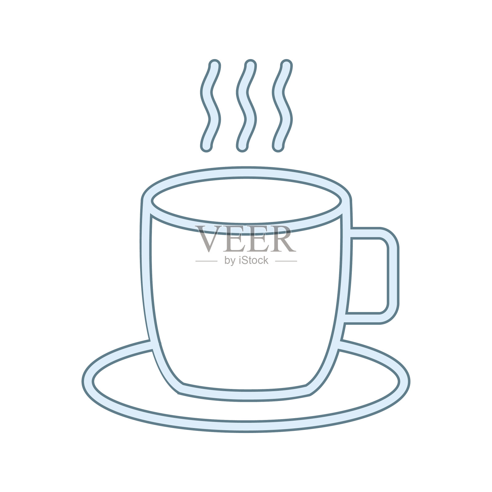 独特的热咖啡系列图标插画图片素材