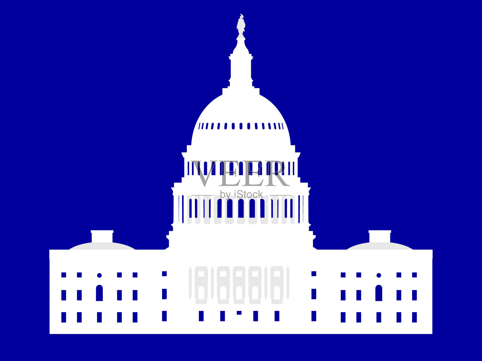 政府大楼。轮廓和模板。向量的股票插画图片素材