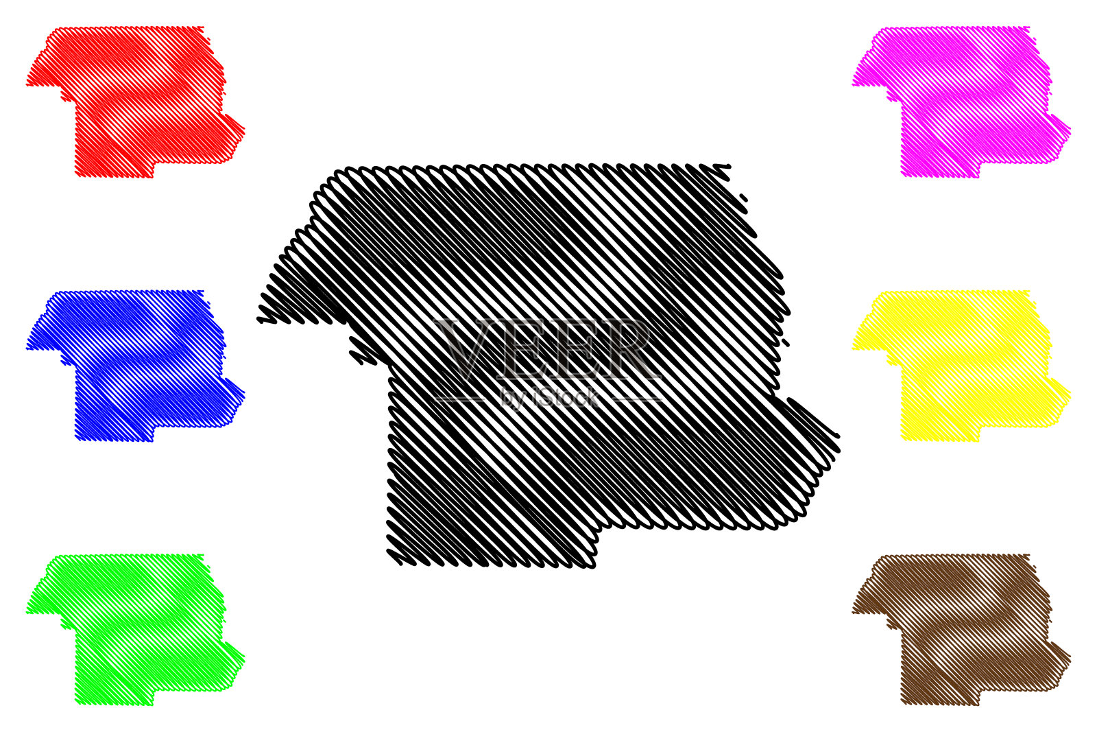 佛罗里达州杰克逊县的地图插画图片素材