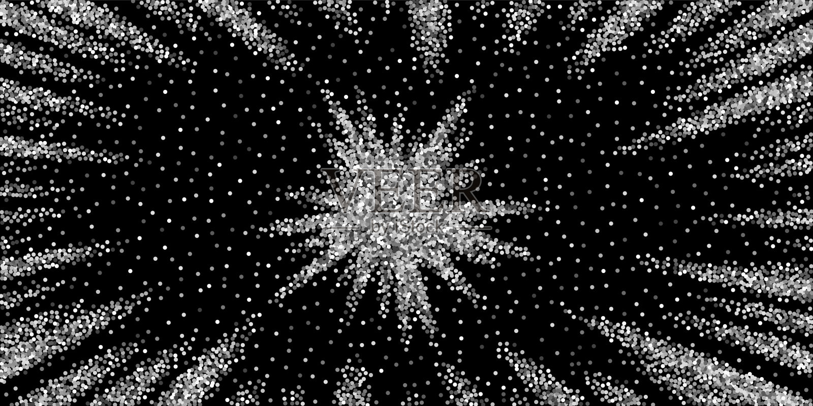 圆银光闪闪豪华闪闪的五彩纸屑。Sc插画图片素材