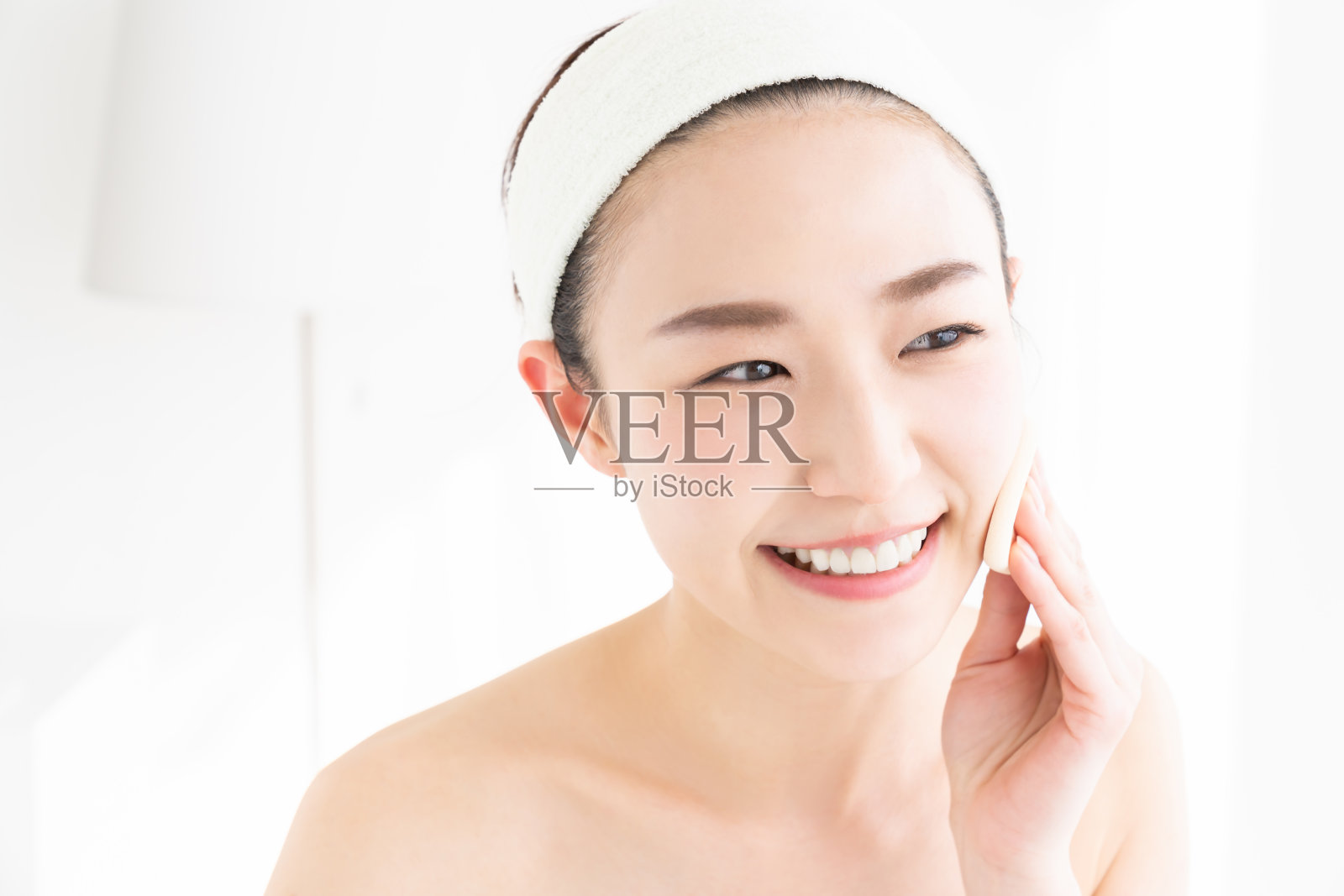 亚洲女性的美丽形象，海绵，照片摄影图片