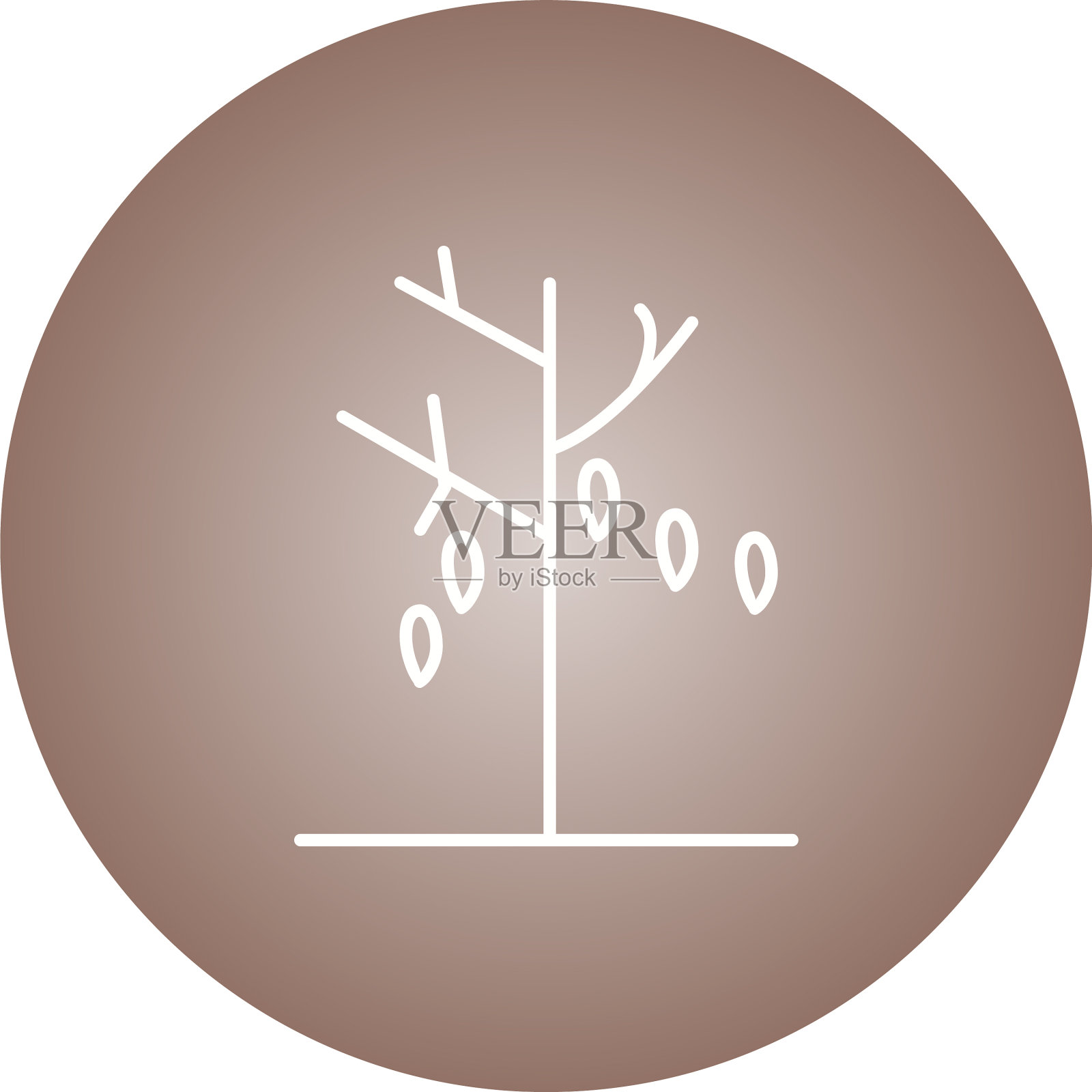 独特的树叶风线图标插画图片素材