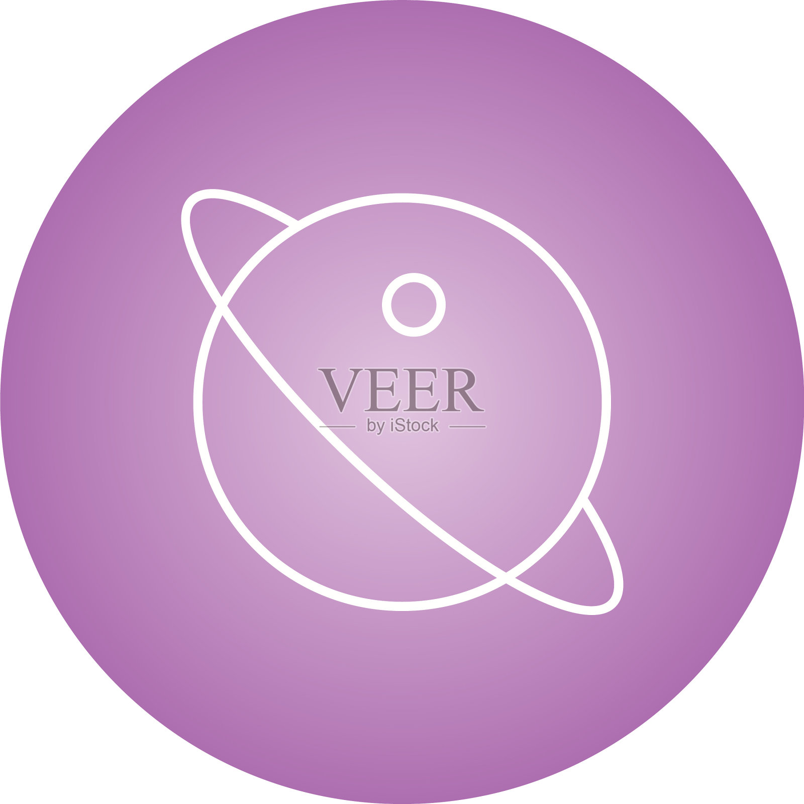 独特的行星线图标插画图片素材