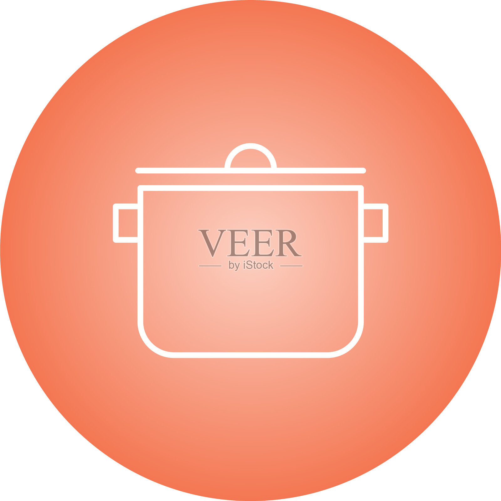 独特的烹饪锅线图标插画图片素材