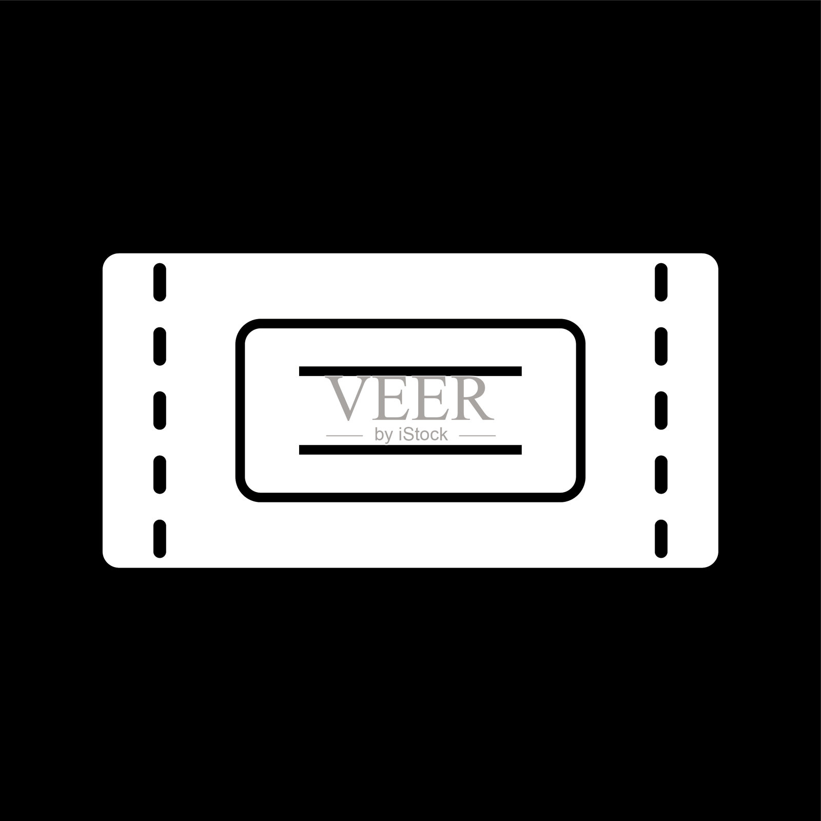 独特的票字形图标插画图片素材