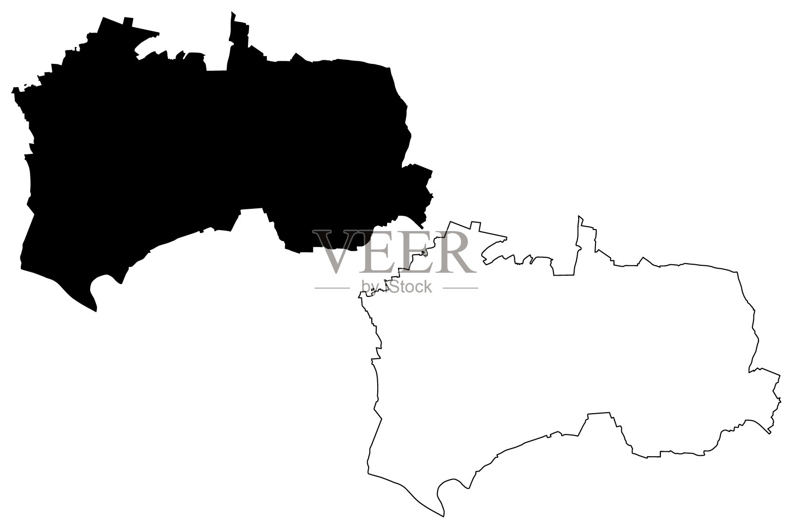 十号城市地图插画图片素材