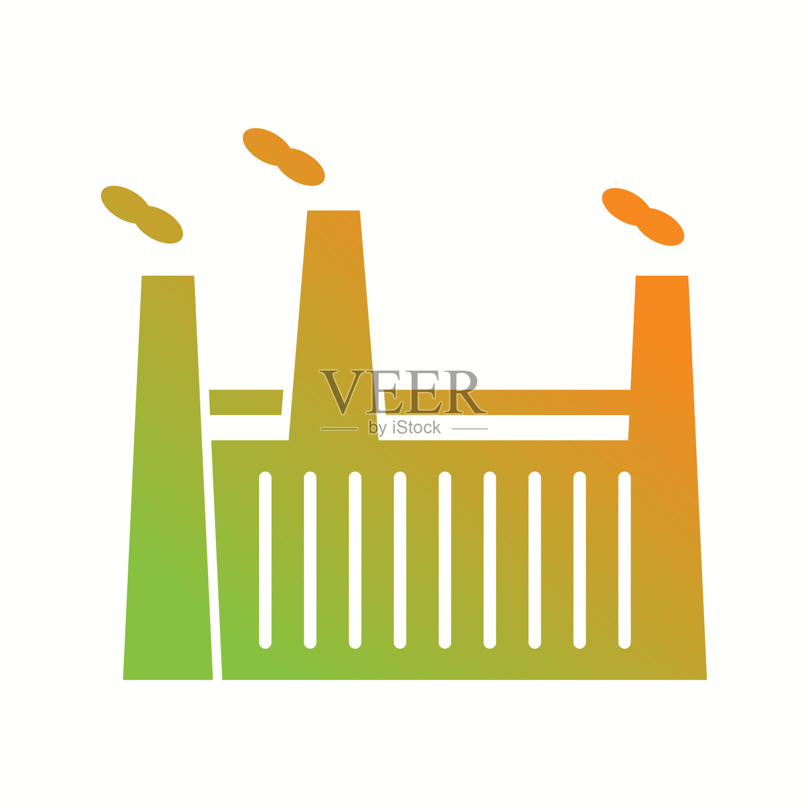 独特的工厂字形图标插画图片素材