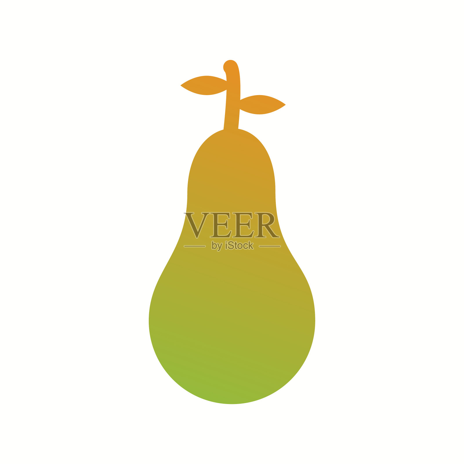 独特的梨字形图标插画图片素材