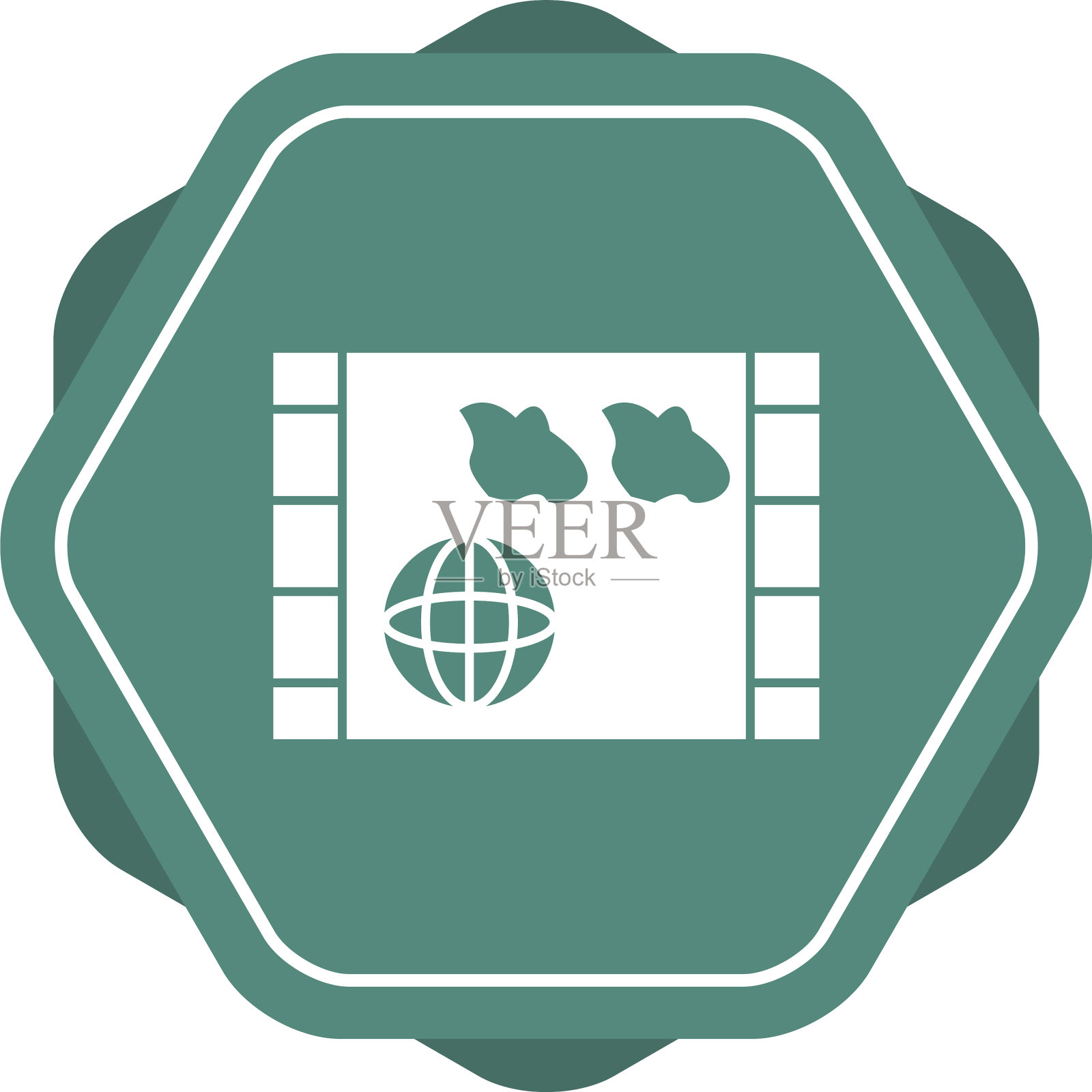 独特的新闻背景字形图标插画图片素材