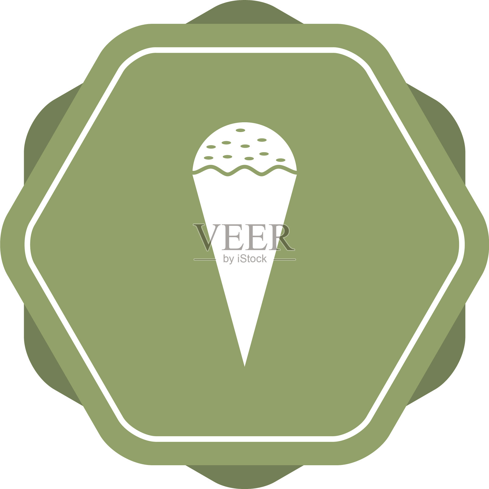 独特的蛋筒冰淇淋字形图标插画图片素材