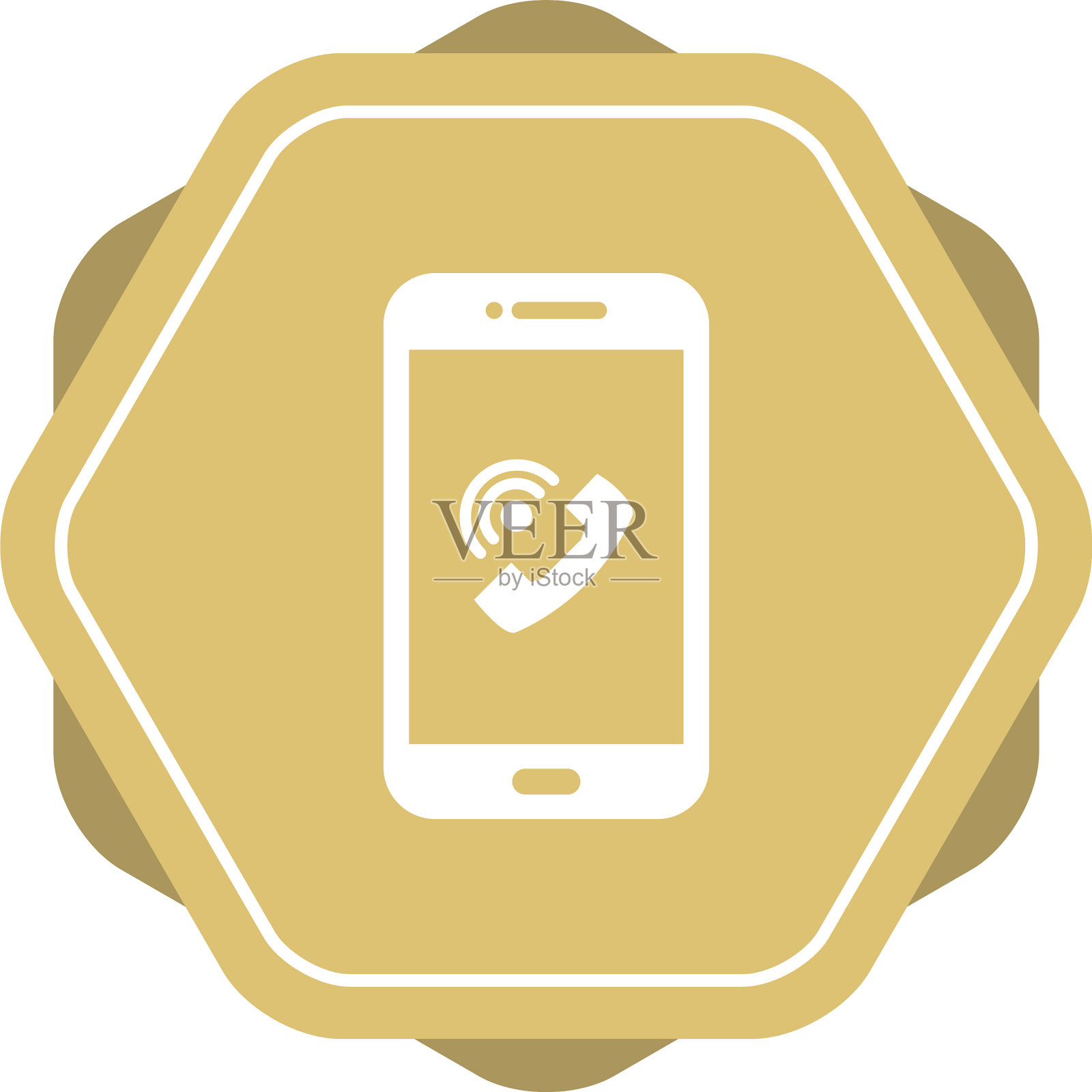 独特的呼叫扬声器字形图标插画图片素材