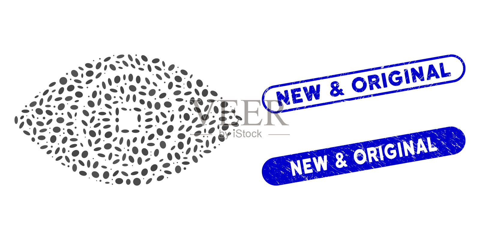 椭圆马赛克电子视觉与纹理新插画图片素材