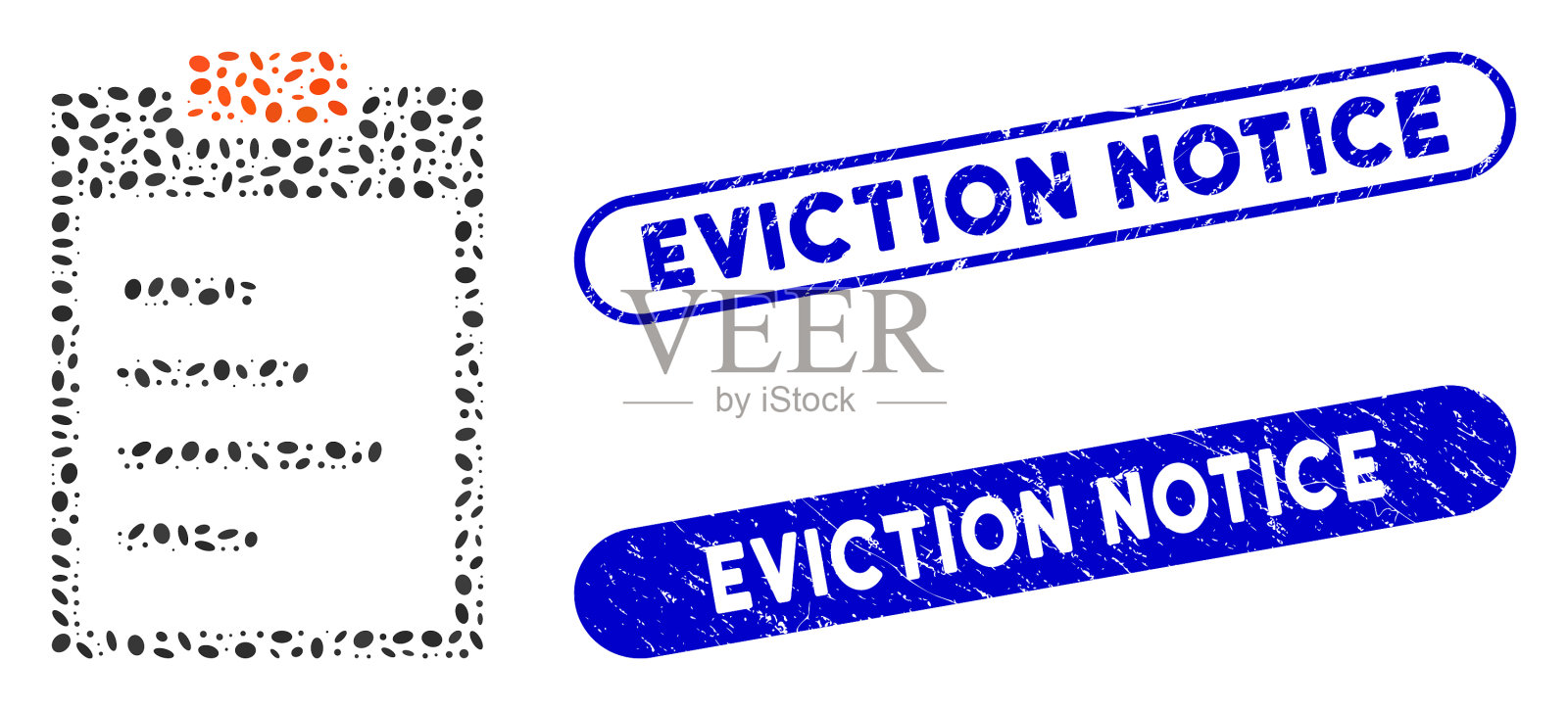 椭圆拼贴垫文本与刮赶插画图片素材